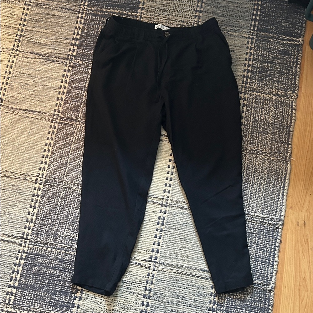Zara Men's Blue Linen Pants